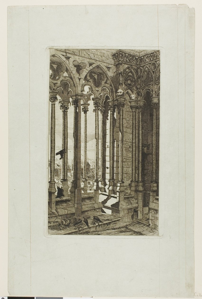 Die Galerie von Notre-Dame, Paris von Edmond Gosselin