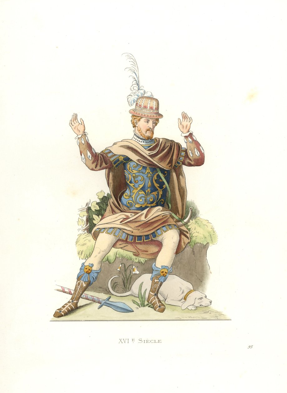 Französischer Herr im antiken Kostüm von Edmond Lechevallier Chevignard