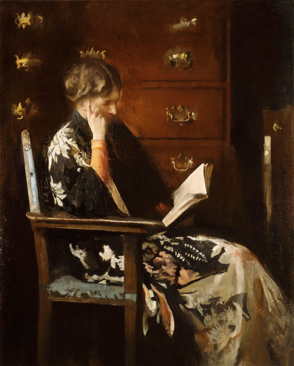 Mary beim Lesen von Edmund Charles Tarbell