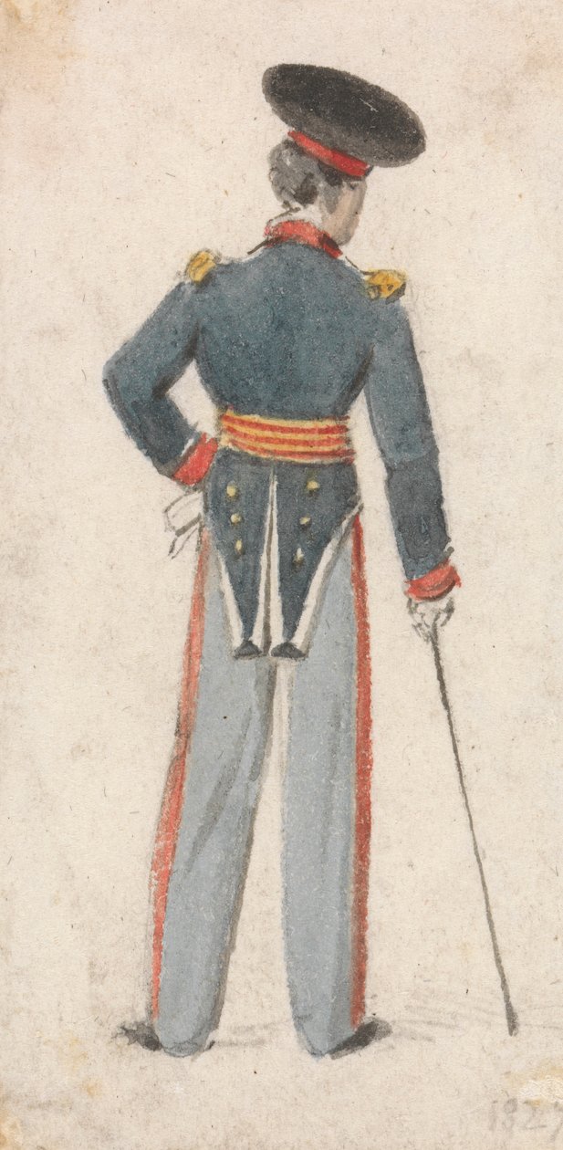 Rückansicht eines Soldaten von Edmund Thomas Parris