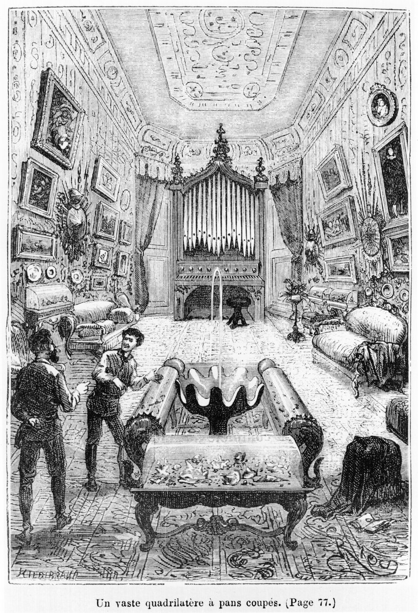 Innenraum der Nautilus, Illustration aus 