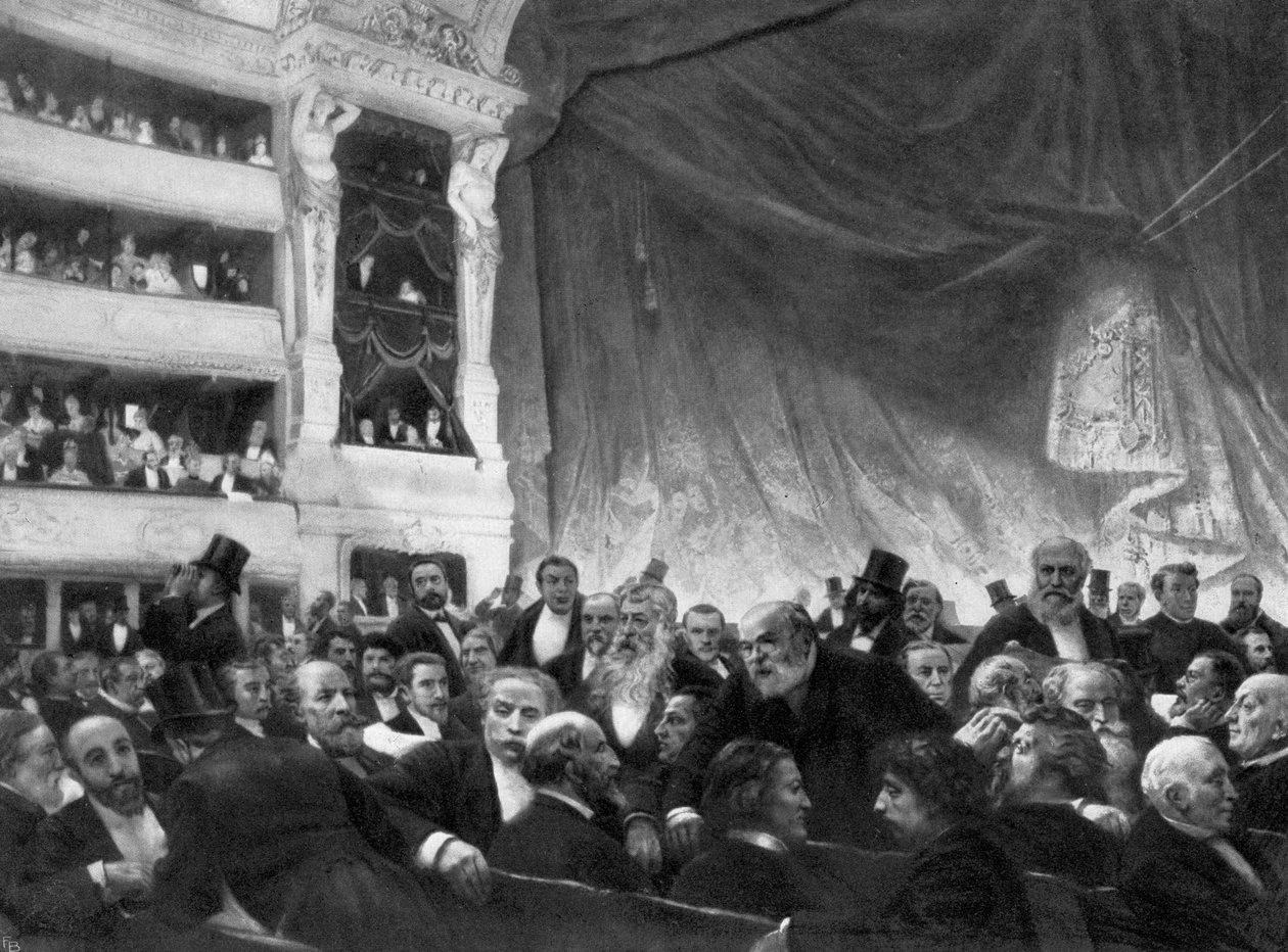 Pause an der Comédie-Française von Edouard Joseph Dantan