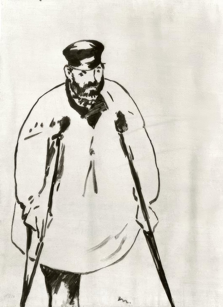 Ein Mann an Krücken von Édouard Manet