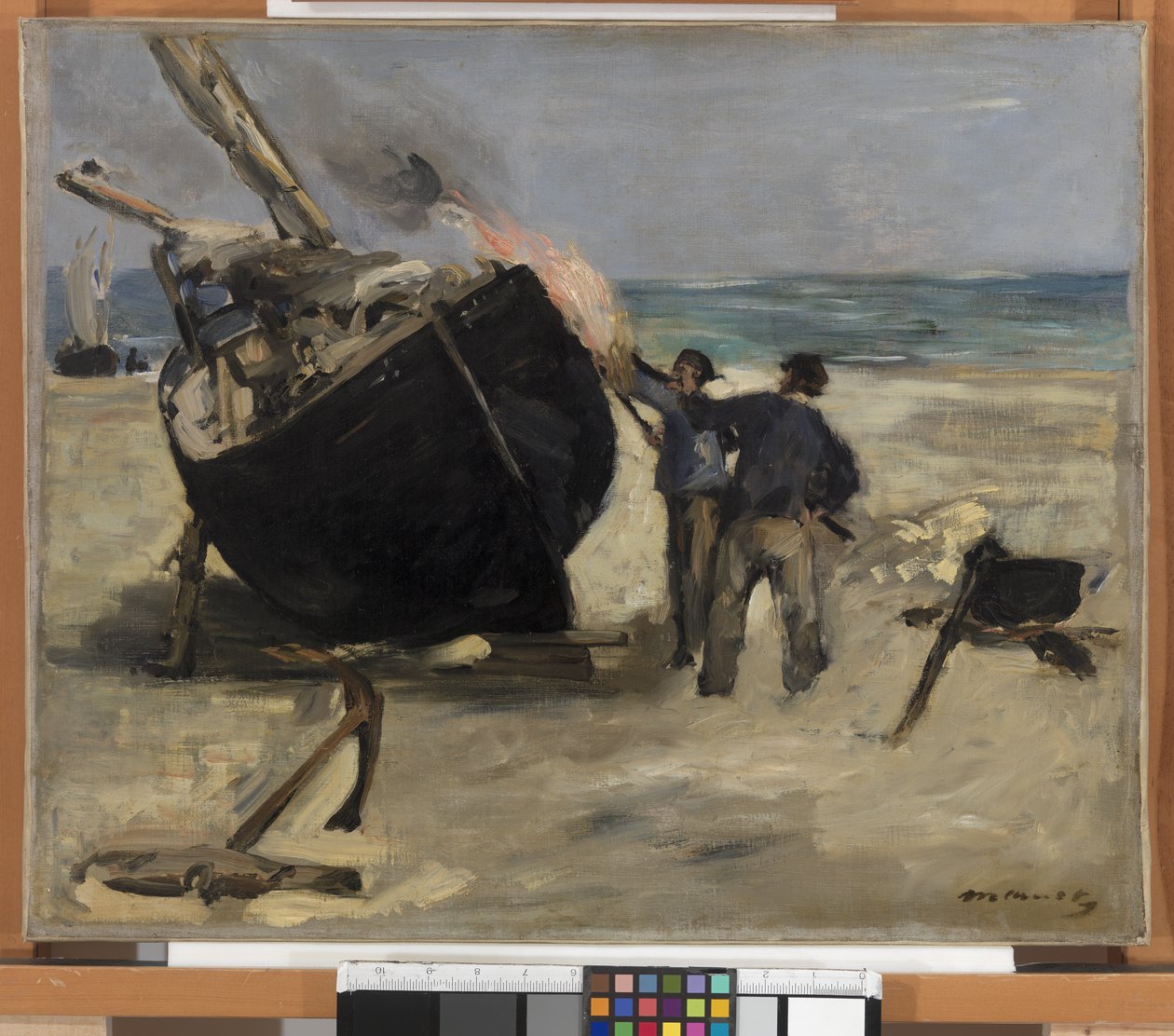 Das Teeren des Bootes, 1873 von Édouard Manet