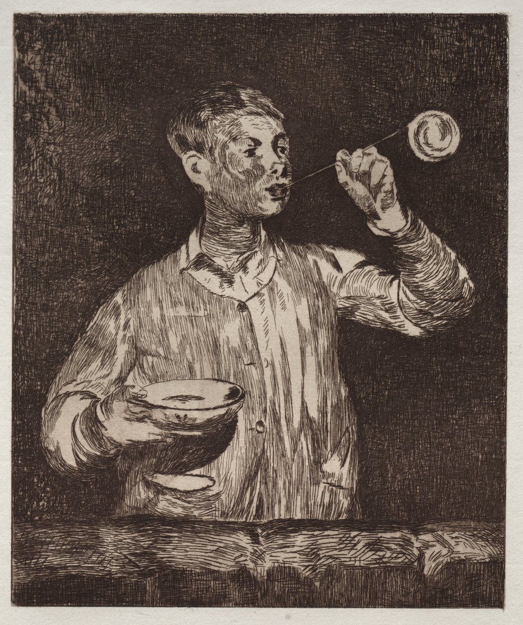 Der Junge mit Seifenblasen von Édouard Manet
