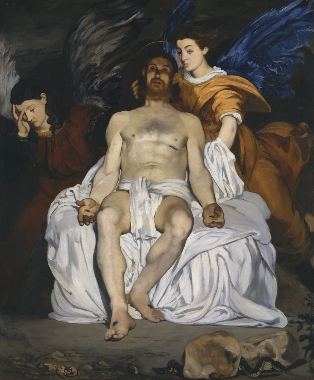 Der tote Christus mit Engeln von Édouard Manet