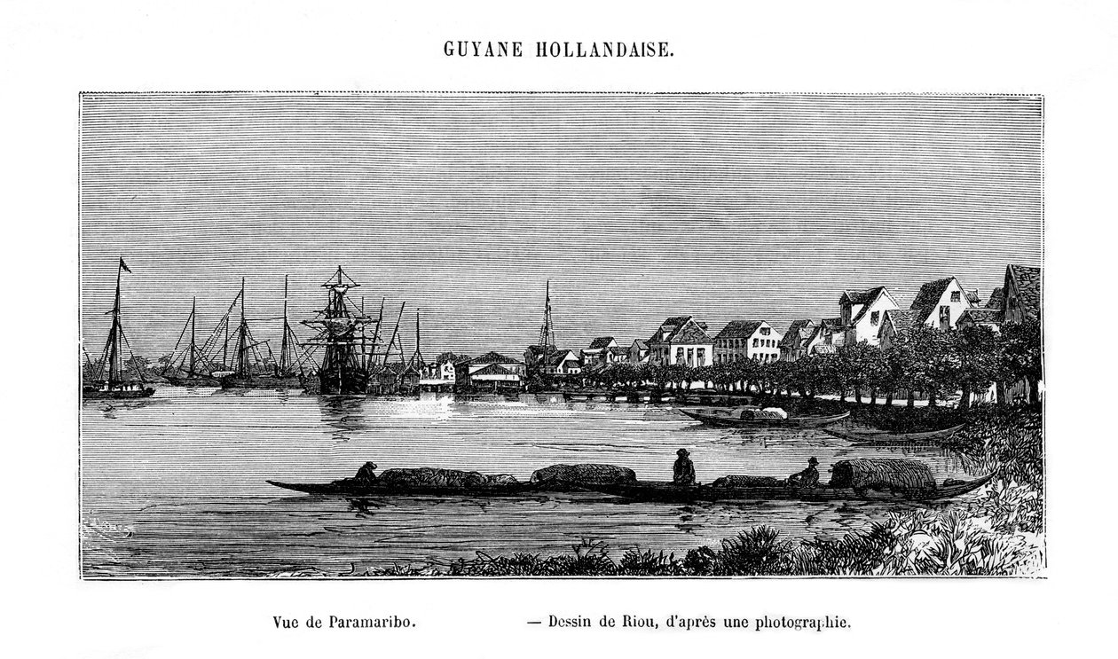 Paramaribo, Republik Suriname, 19. Jahrhundert von Edouard Riou