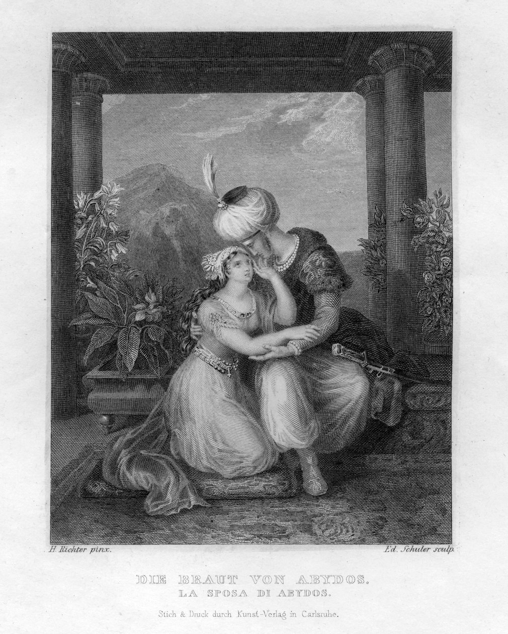 Die Braut von Abydos, um 1833 von Edouard Schuler