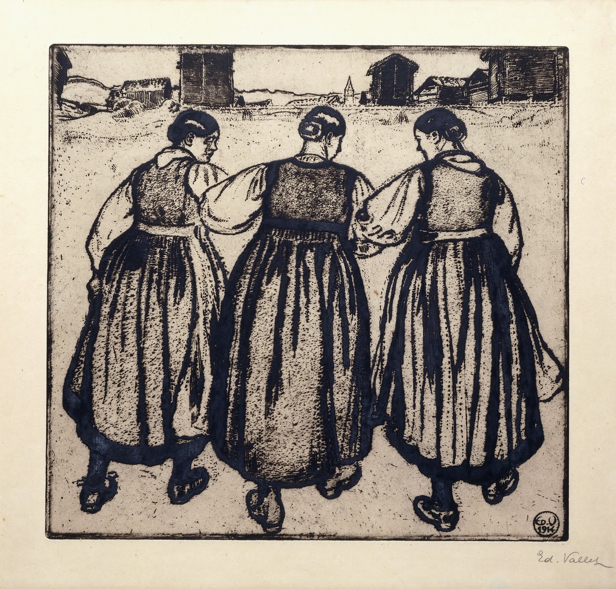 Drei Jungfrauen von Edouard Vallet