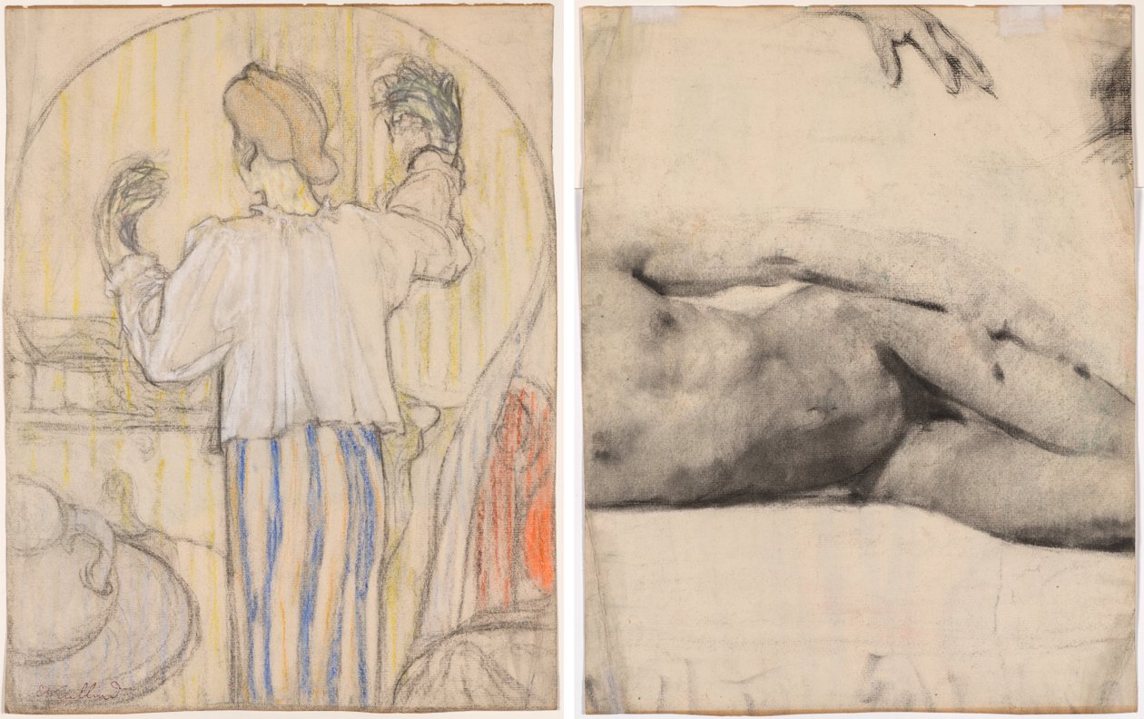 Vor dem Spiegel von Edouard Vuillard