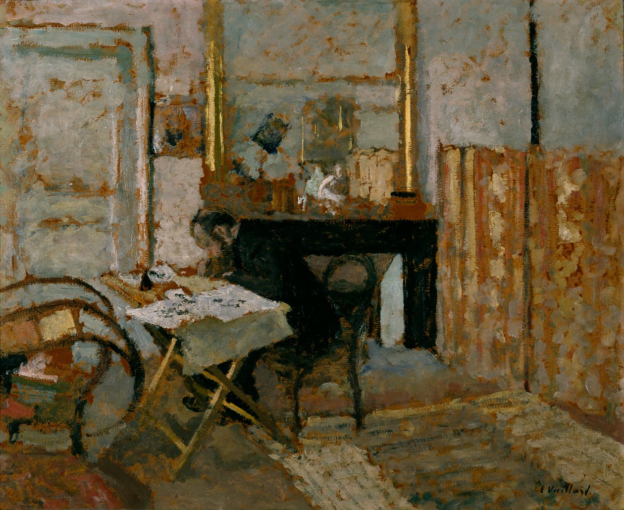 K.X. Roussel beim Lesen von Edouard Vuillard