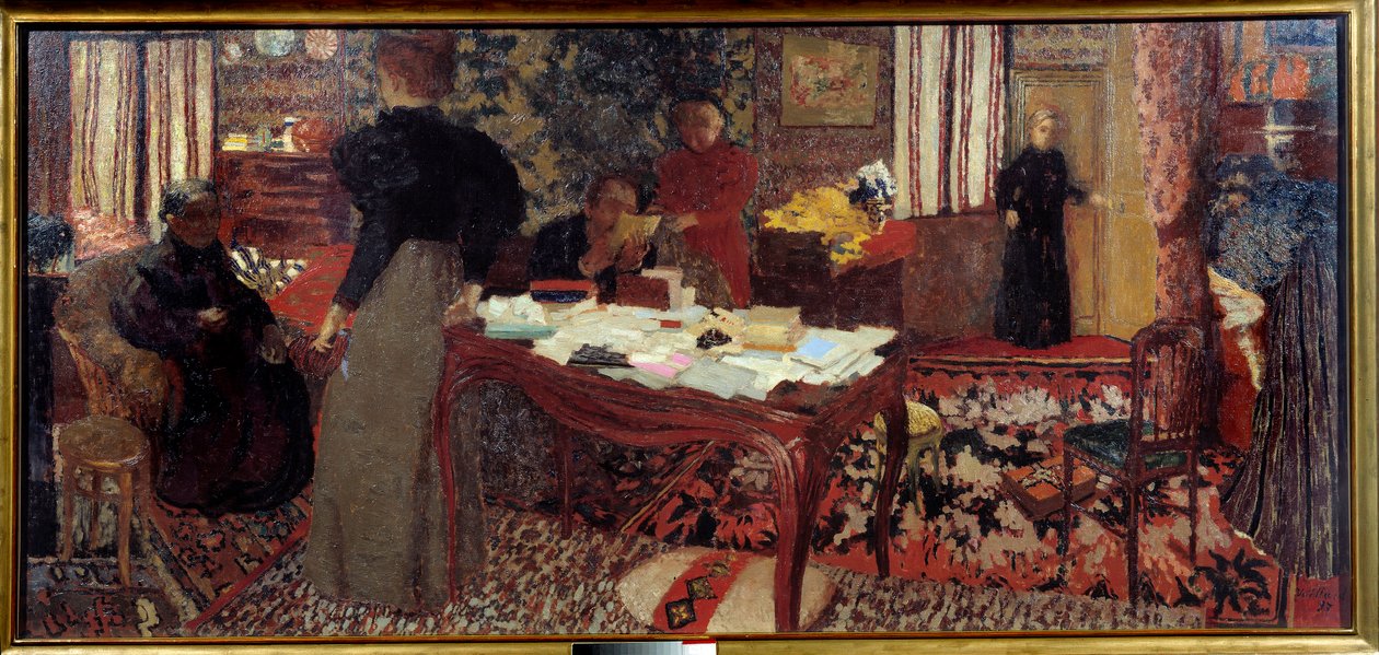 Großes Interieur mit sechs Figuren von Edouard Vuillard