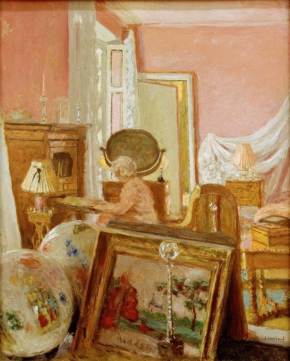 Madame Hessel im Zimmer in Clayes von Edouard Vuillard