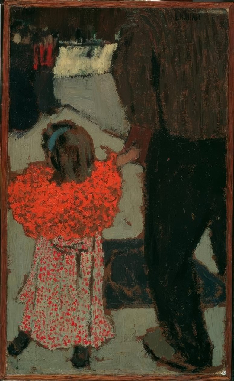 Mädchen mit rotem Schal von Edouard Vuillard