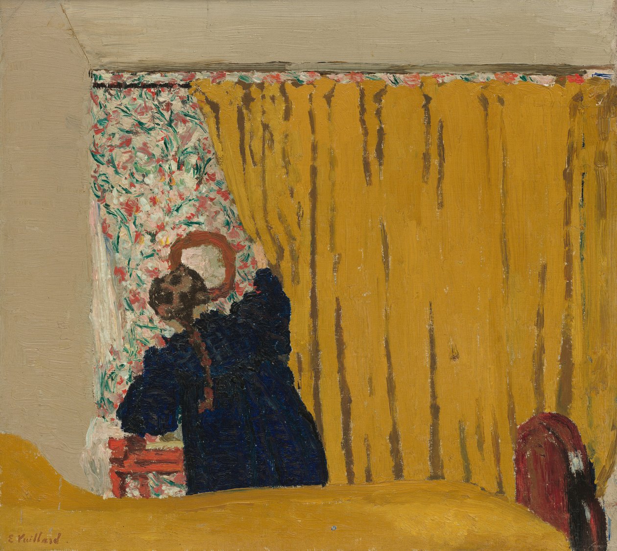 Der gelbe Vorhang, um 1893 von Edouard Vuillard