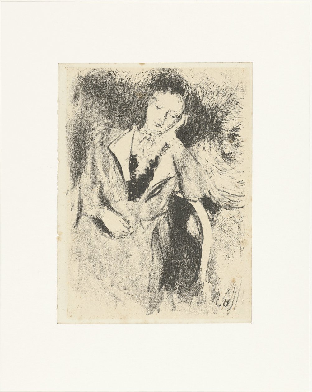 Frau sitzt auf einem Stuhl von Edouard Vuillard