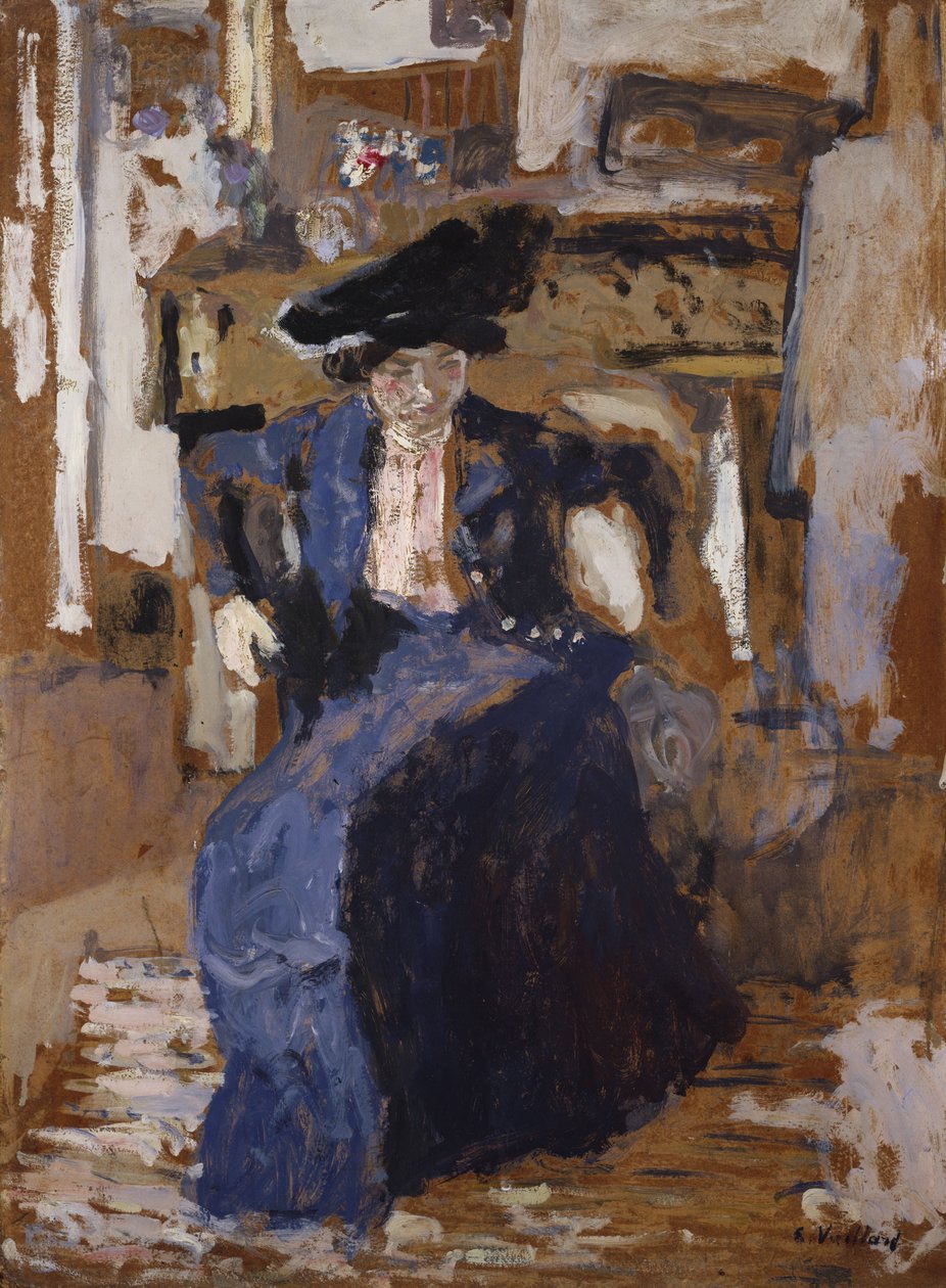 Frau in Blau von Edouard Vuillard