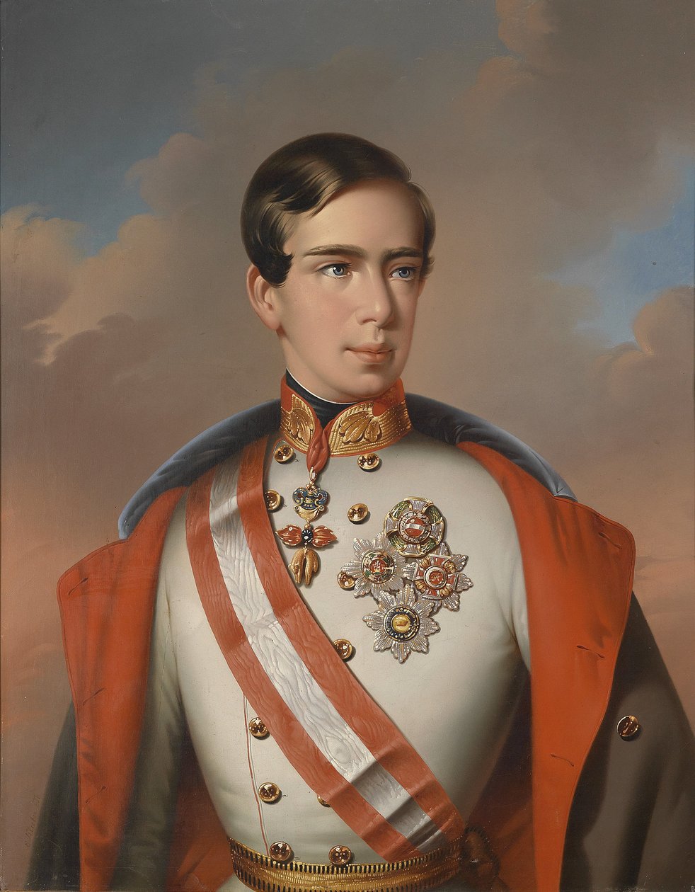 Kaiser Franz Joseph I. von Österreich in Feldmarschallsuniform mit Ordensschmuck von Eduard Klieber