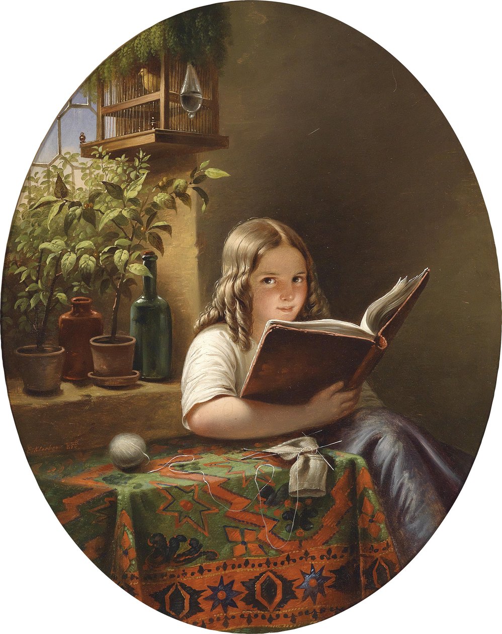 Lesendes Mädchen von Eduard Klieber