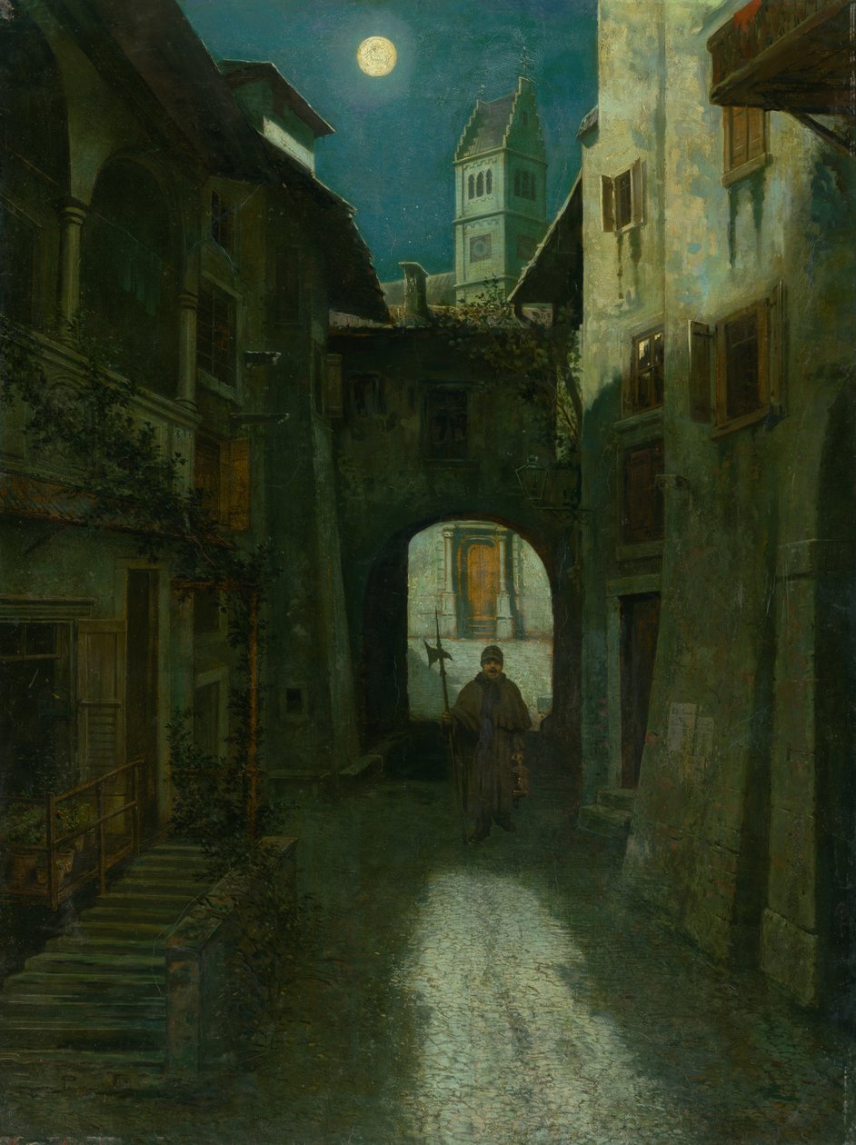 Nachtwache in der Altstadt, 1880 von Eduard Majsch