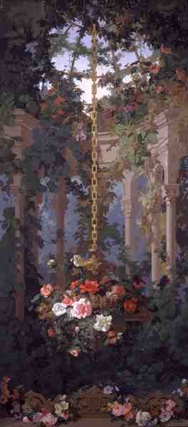 Der Garten von Armida, Tapetendesign von Eduard Muller