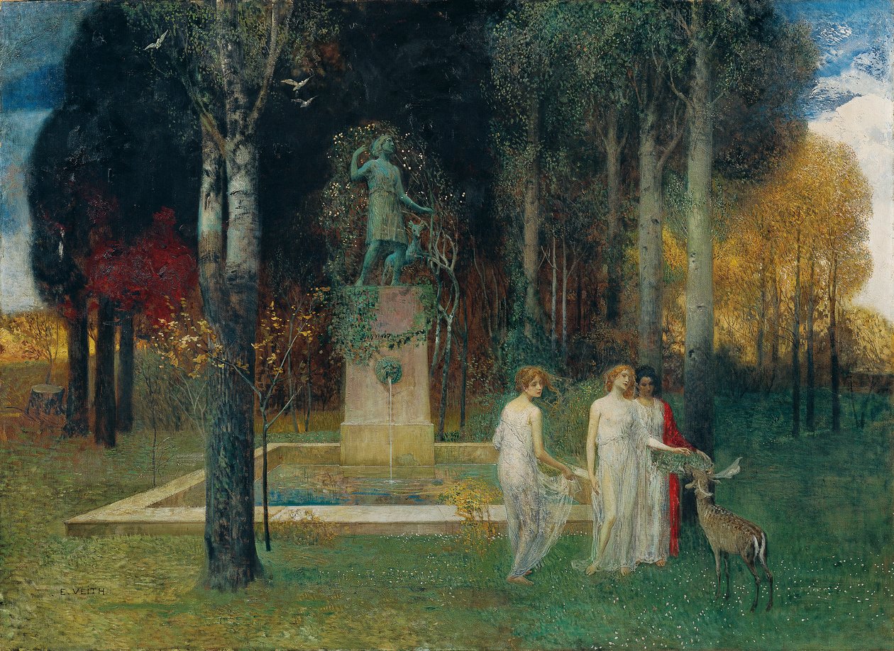 Nymphen am Brunnen von Eduard Veith