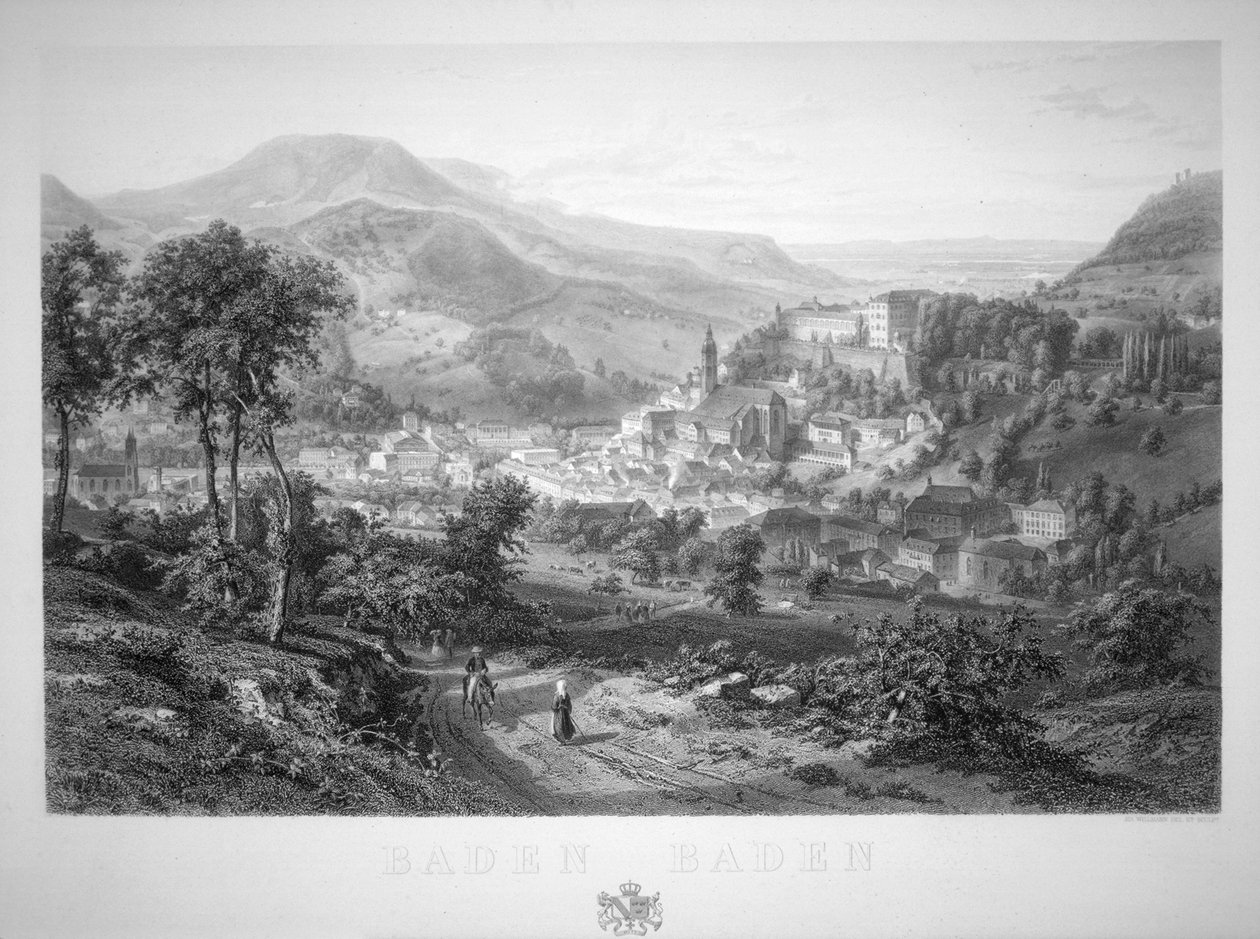 Baden Baden, 19. Jahrhundert von Eduard Willman