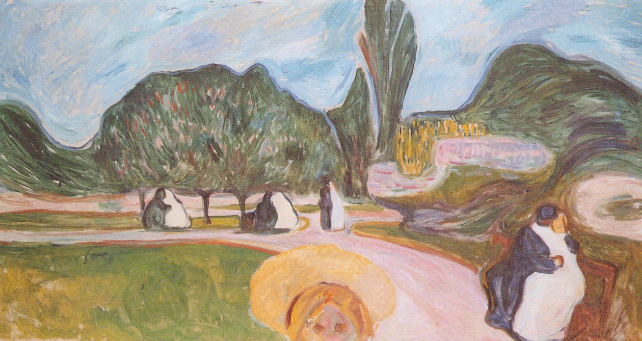 Liebespaare im Park von Edvard Munch