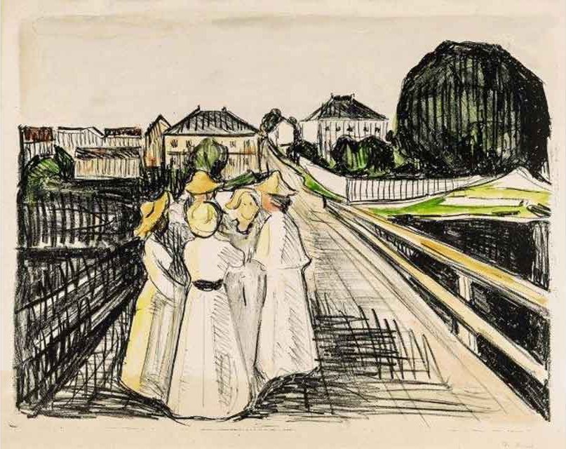 Auf der Brücke von Edvard Munch