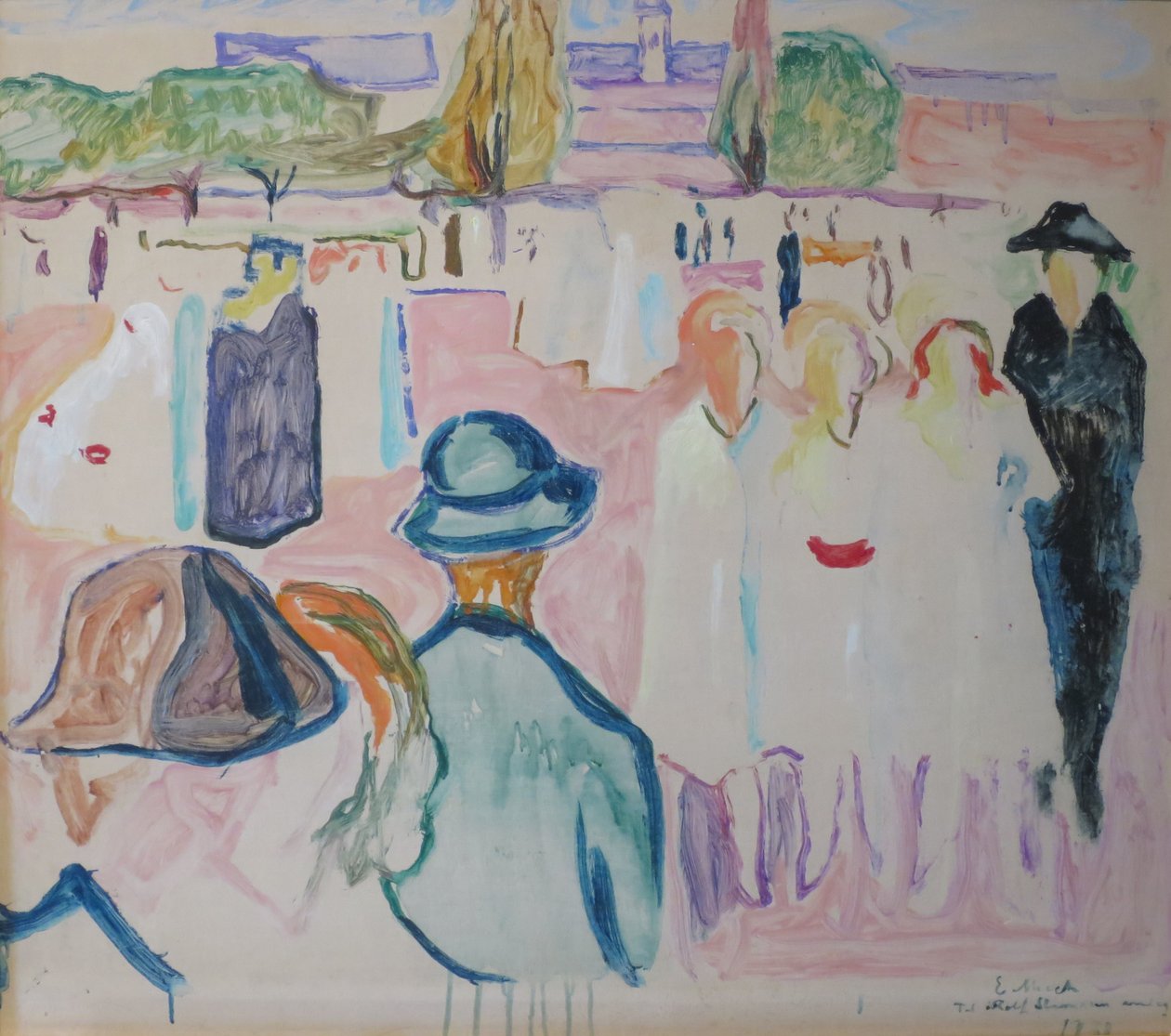 Sommer auf der Karl-Johan-Straße von Edvard Munch