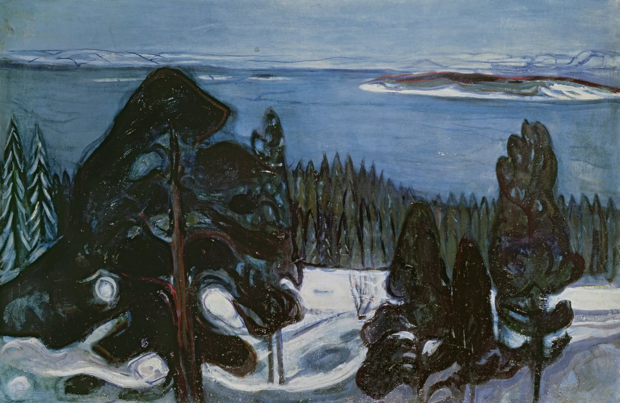 Winternacht, ca. 1900 von Edvard Munch