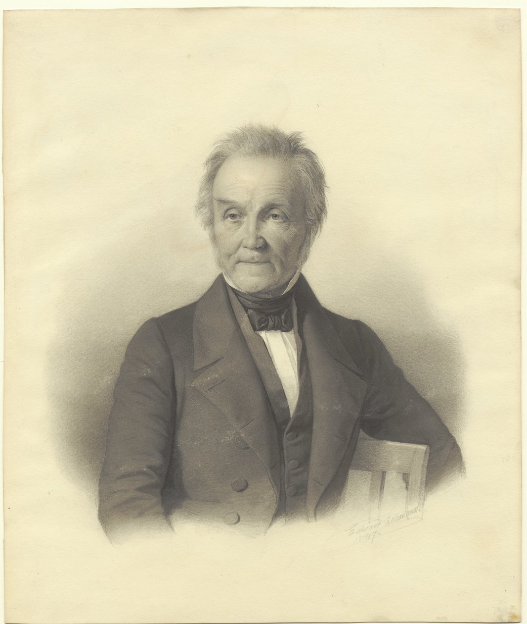 Porträt von Adam Oehlenschläger von Edvard Lehmann