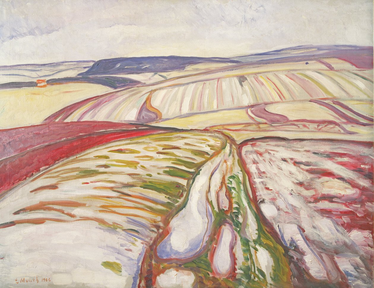 Frost am Stadtrand von Eilgersburg von Edvard Munch