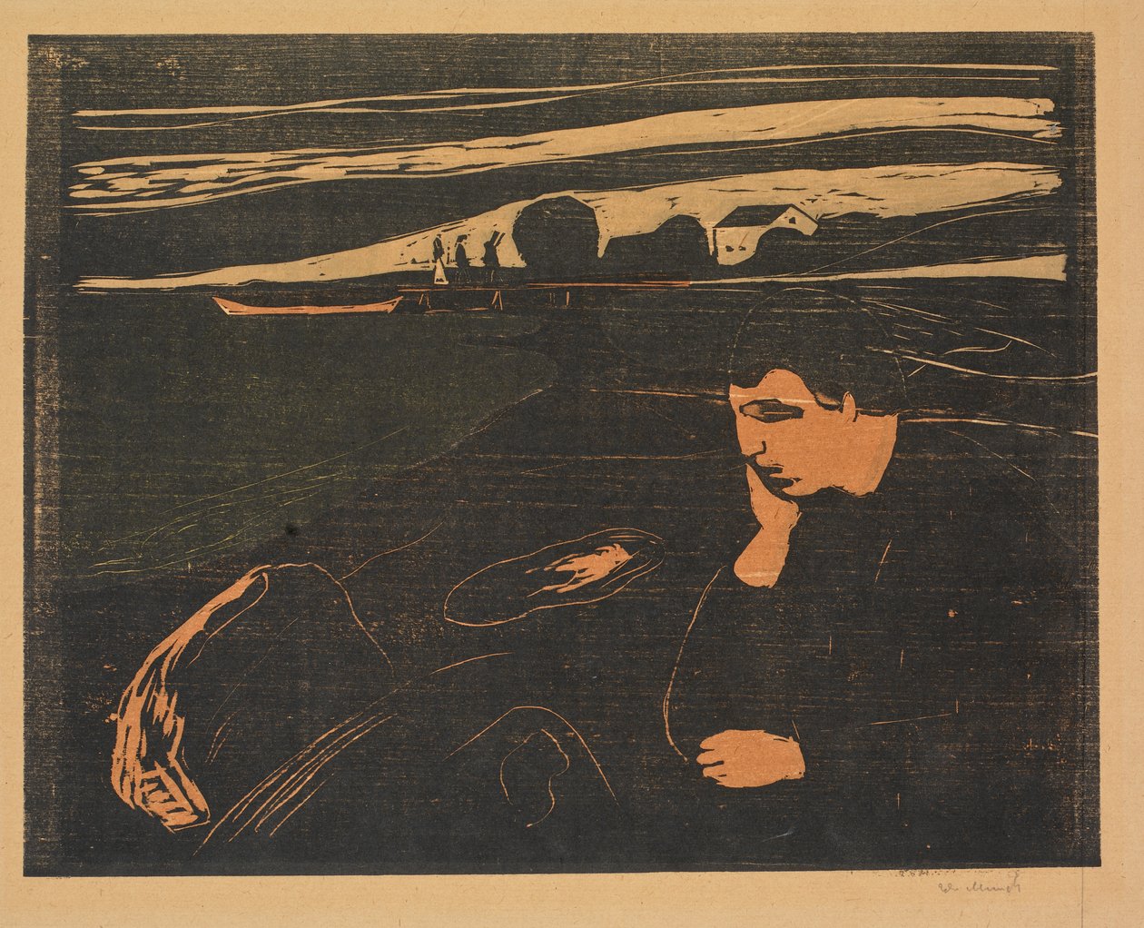 Abend. Am Strand (Melancholie) von Edvard Munch