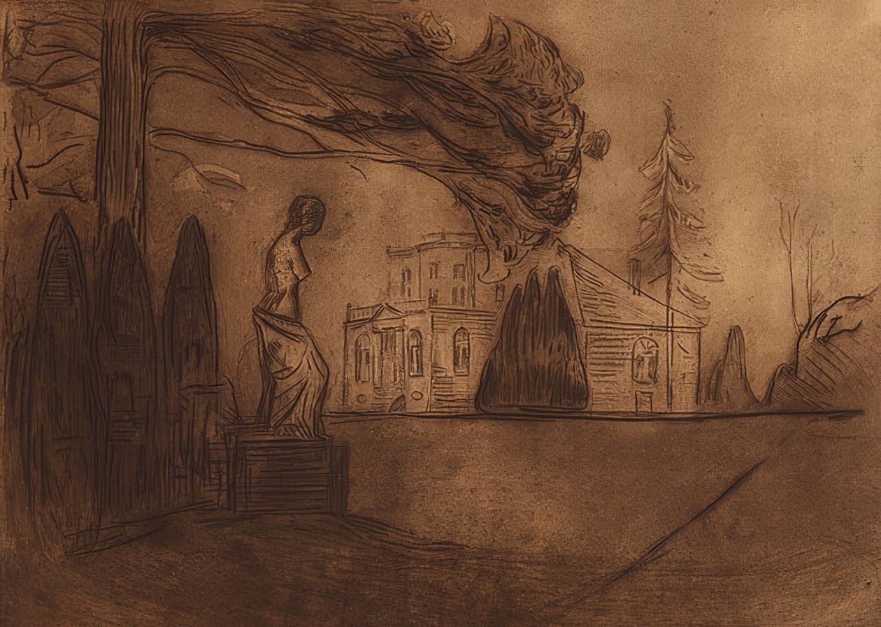 Der Garten bei Nacht von Edvard Munch