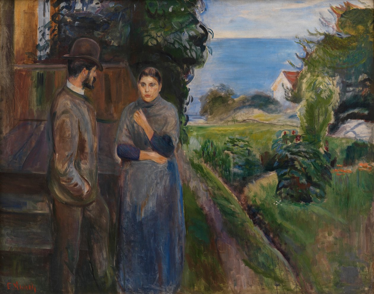 Abendgespräch, 1889 von Edvard Munch