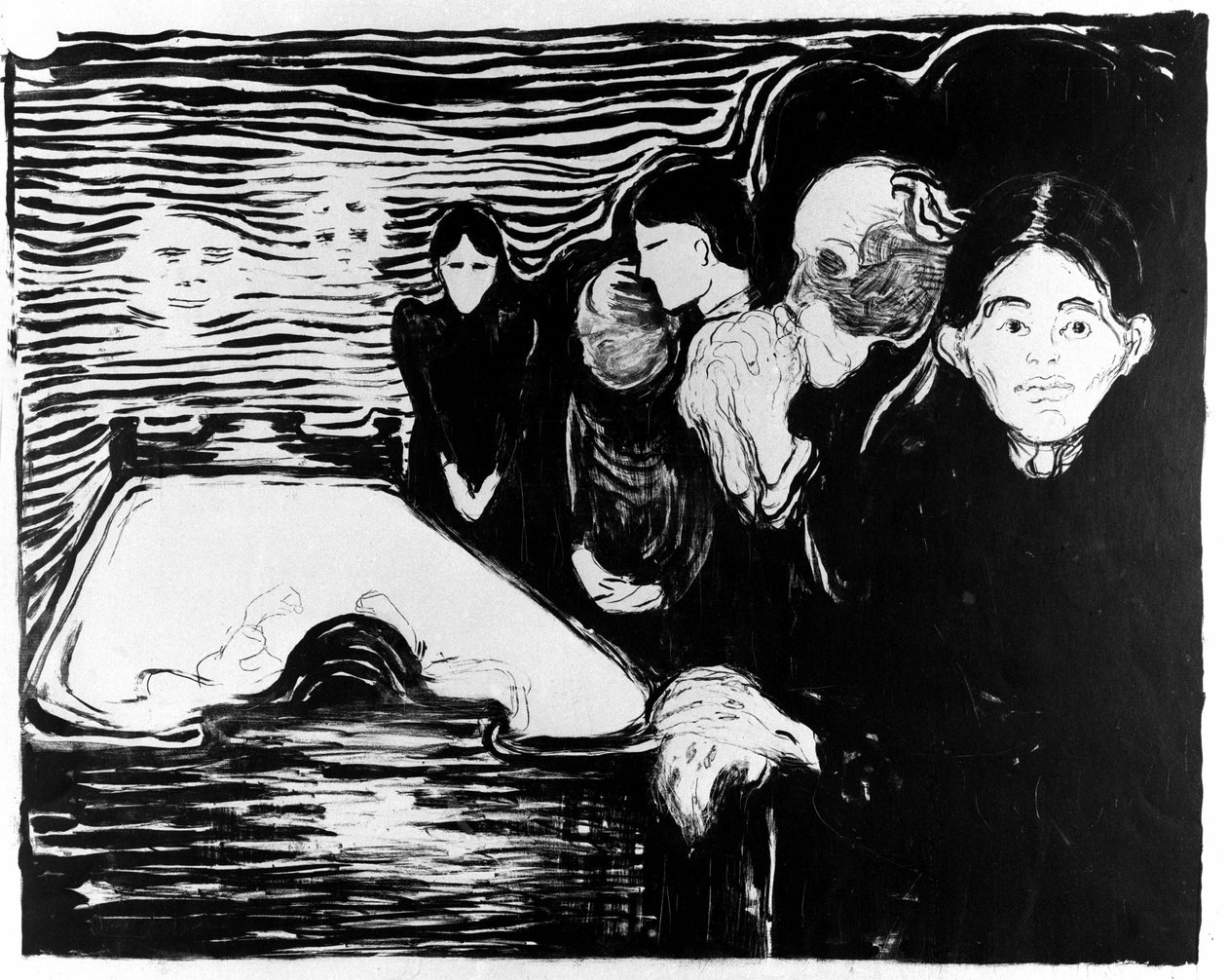 Kampf gegen den Tod (Lithographie) von Edvard Munch