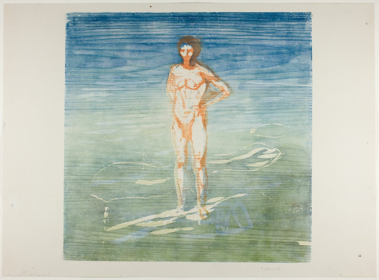 Mann beim Baden von Edvard Munch