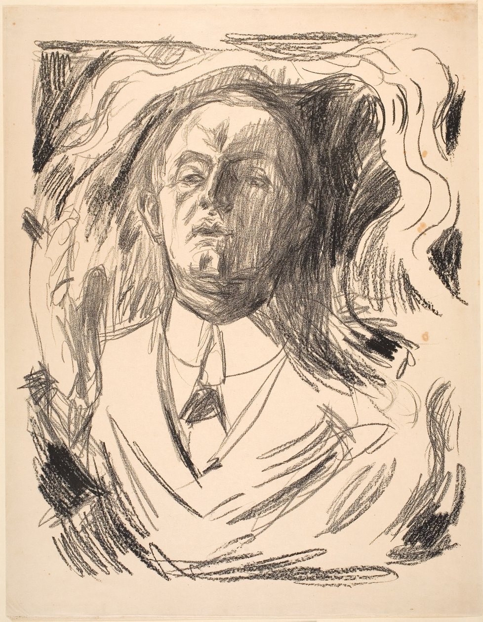 Selbstporträt mit Zigarette von Edvard Munch