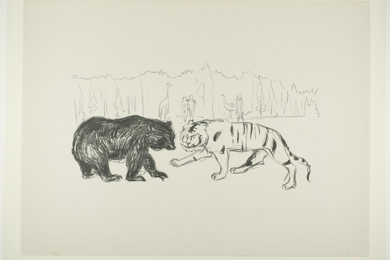 Der Tiger und der Bär von Edvard Munch