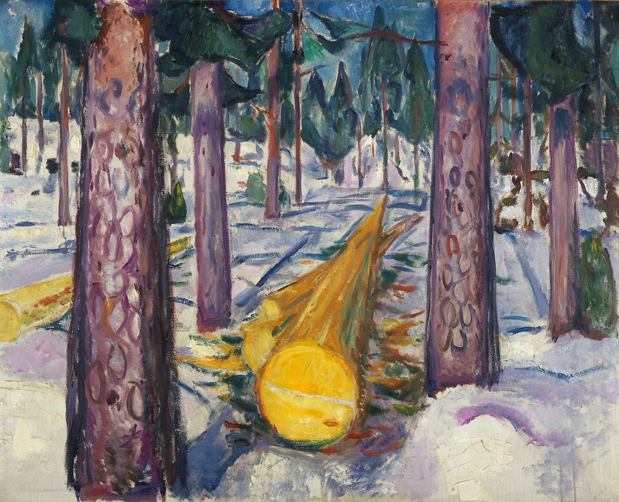 Der gelbe Baumstamm von Edvard Munch