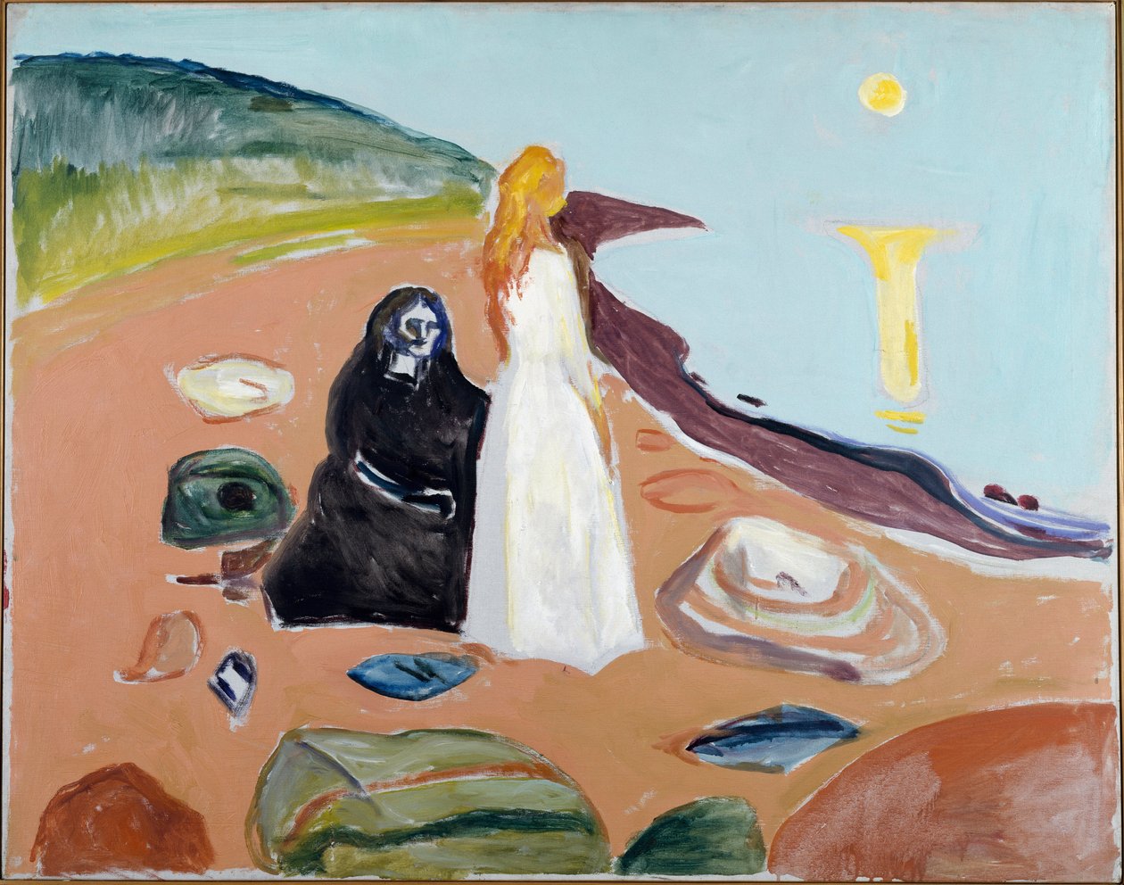 Zwei Frauen am Strand von Edvard Munch