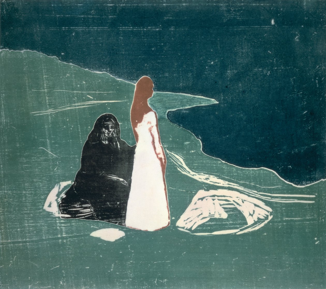 Zwei Frauen am Ufer von Edvard Munch