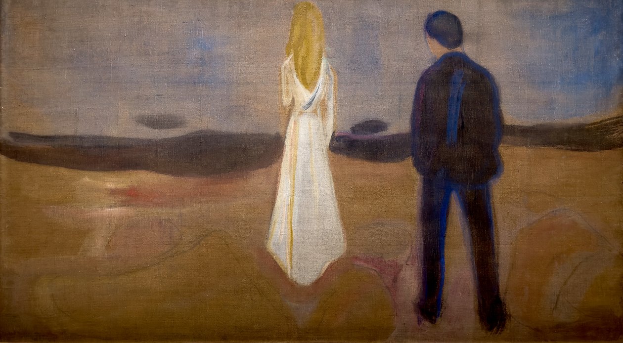 Zwei Menschen (die Einsamen) von Edvard Munch