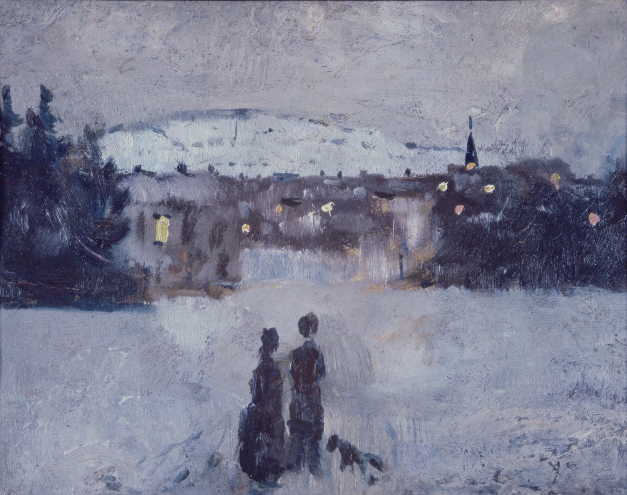 Winterlandschaft in der Dämmerung von Edvard Munch