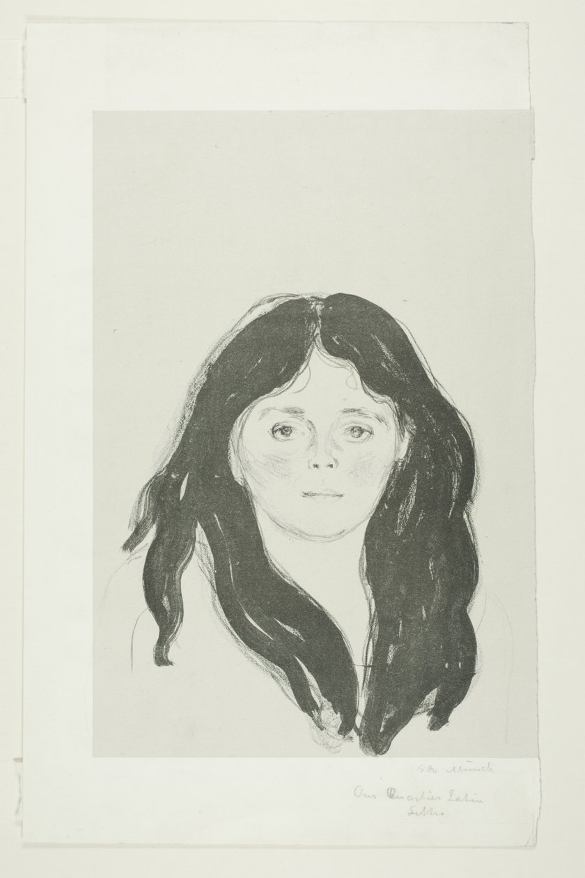 Junge Frau aus dem Lateinischen Viertel von Edvard Munch