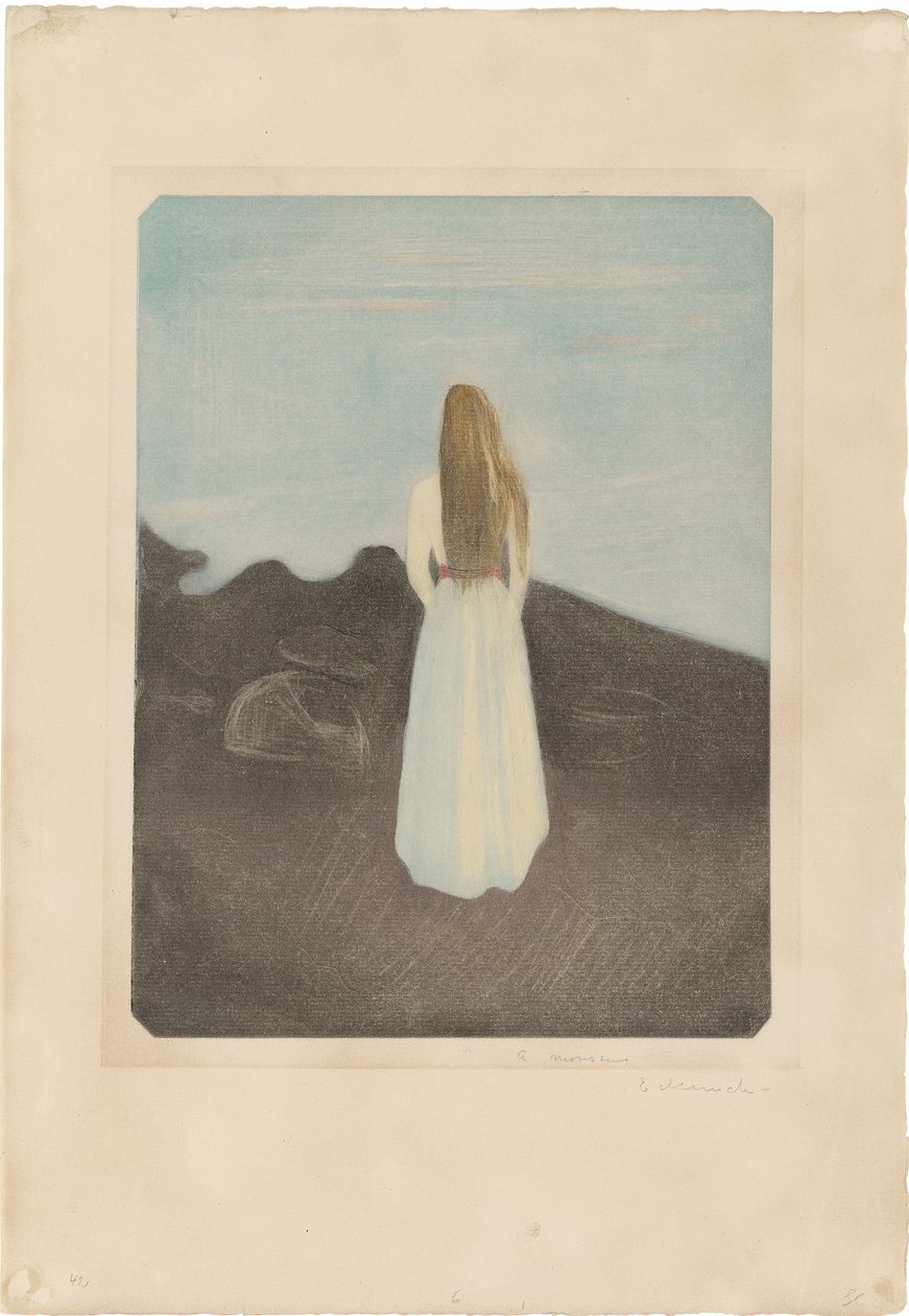 Junge Frau am Strand von Edvard Munch