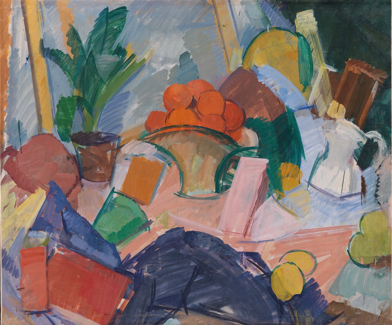 Stillleben mit Orangen in einem Korb von Edvard Weie