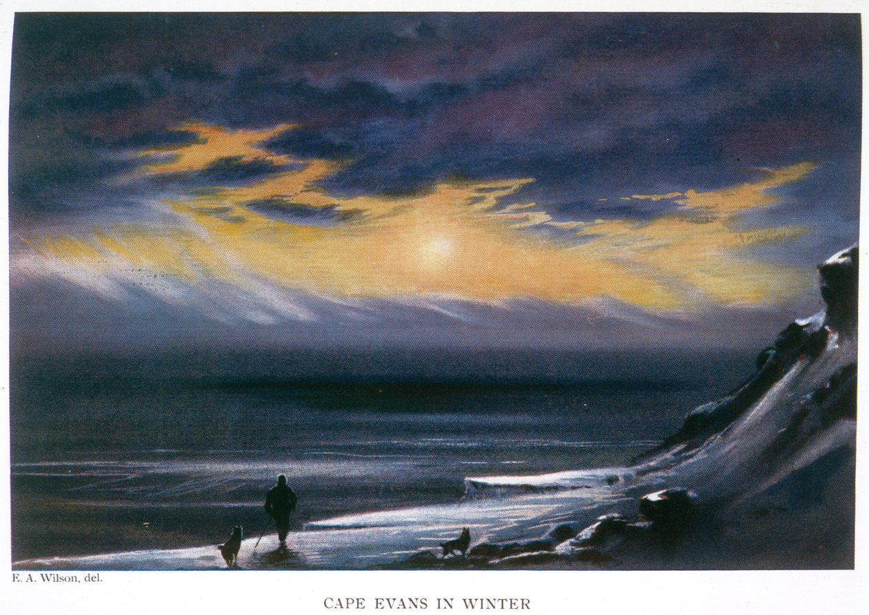 Kap Evans im Winter von Edward Adrian Wilson