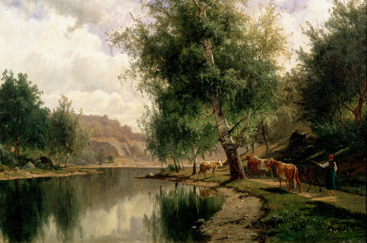 Sommerlandschaft, 1877 von Edward Bergh